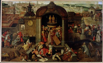 Christus vertreibt die Händler aus dem Tempel, frühes 17. Jahrhundert